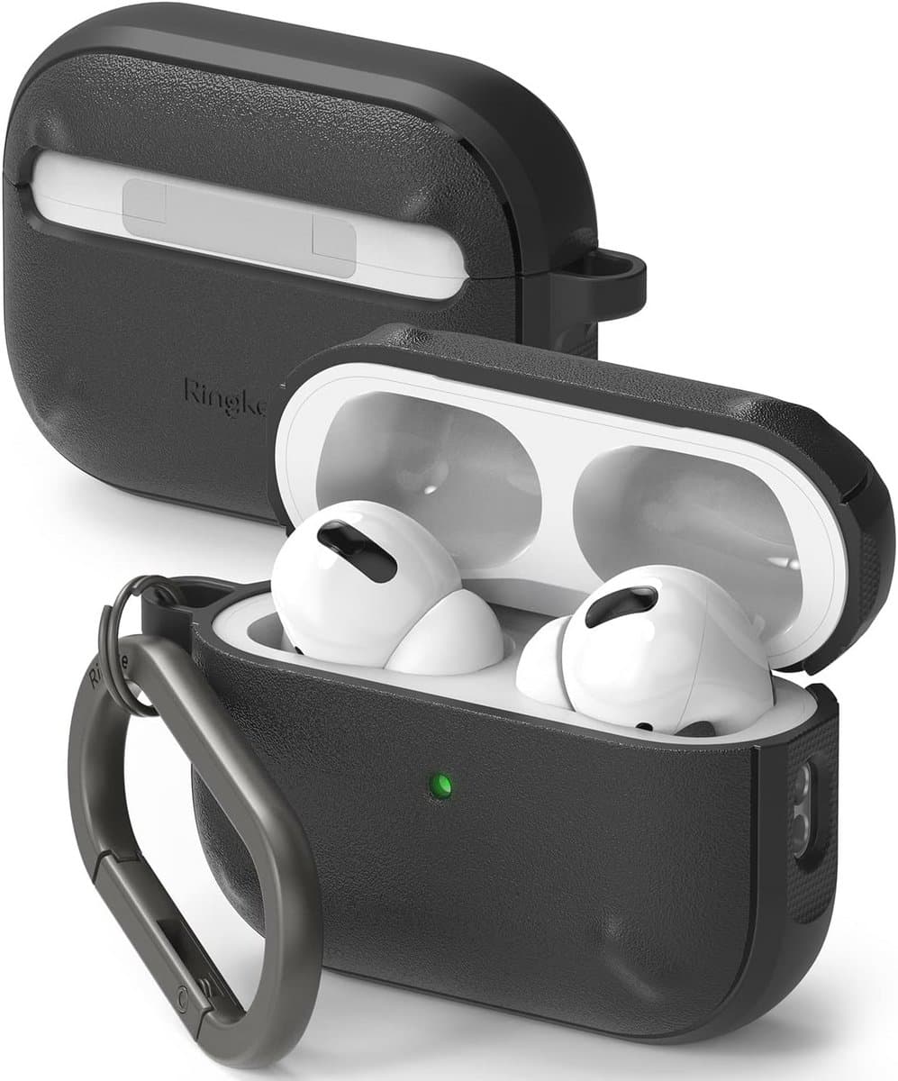 Compatibel Hoesje voor AirPods Pro 2e Generatie - Antislip en Schokbestendig met Karabijnhaak - Afbeelding 1