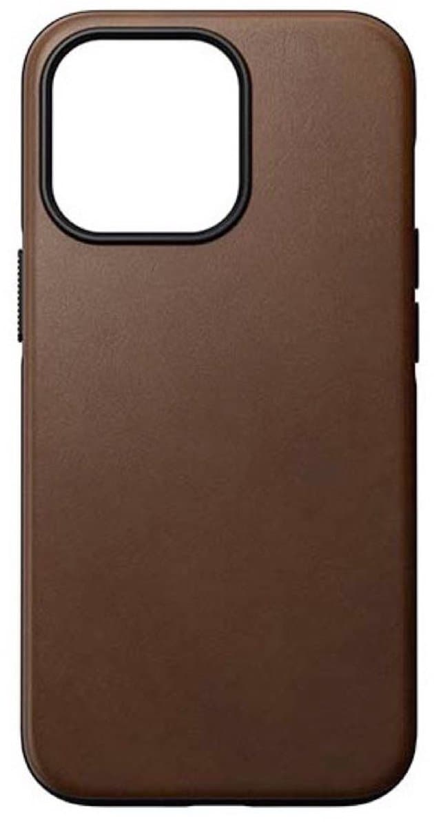 Nomad Modern Leather Case - geschikt voor iPhone 14 - gemaakt van echt leder - geschikt voor MagSafe & draadloos laden - Rustic Brown - Afbeelding 1