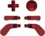 Vervangende achterpeddels 6 stuks metalen roestvrijstalen triggersloten D-pads richtingstoetsen voor Xbox One Elite Controller Serie 2 Xbox One Elite-accessoires (rood)
