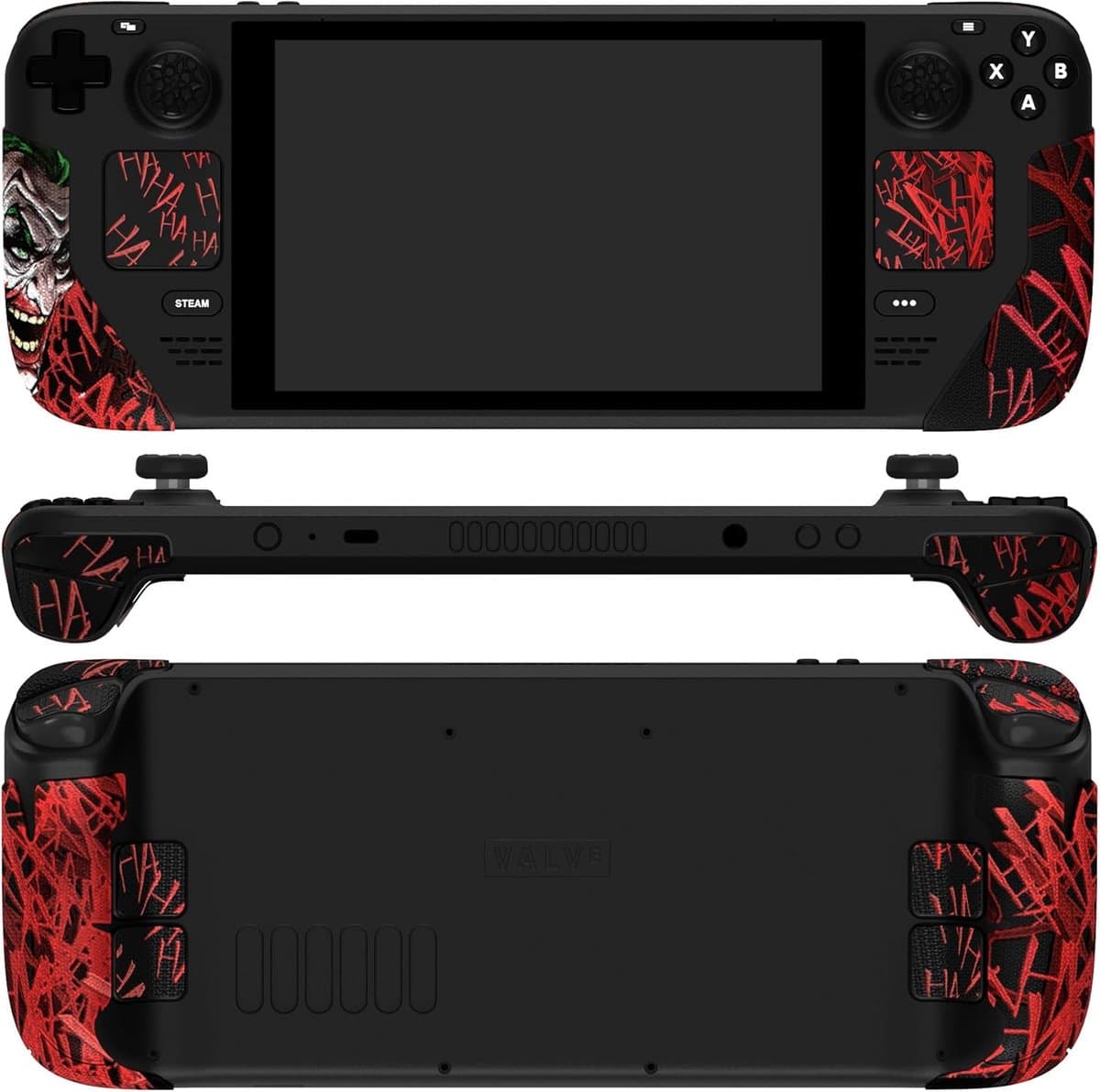 SnelShoppen - Premium Grip Stickers voor Steam Deck OLED & LCD, Rubber Grip Pads, Hexagon Design, Antislip, Zacht, Zwart, Perfect voor Gaming - Afbeelding 1