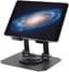 tablethouder voor bureau, inklapbare telefoonhouder, metalen basis, 360° draaibaar, compatibel met iPhone 17 Pro Max Air iPad Pro Air Mini en andere 4,7-13 inch (zwart)