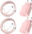 2Pack 20W Usb C Snellader voor iPhone 16 15, Pd3.0 Oplader met 2m Usb
