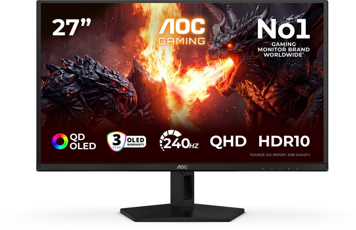 AOC G4 Q27G41ZDF - QHD OLED Gaming Monitor - 240hz - HDMI 2.0 - 27 inch - Afbeelding 1
