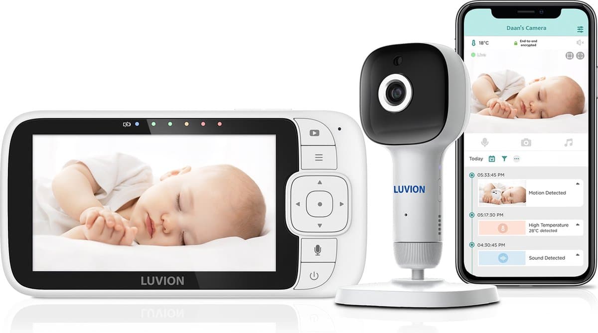 LUVION® Essential Connect Crib - Wifi Babyfoon met HD Camera én App - Premium Baby Monitor - Afbeelding 1