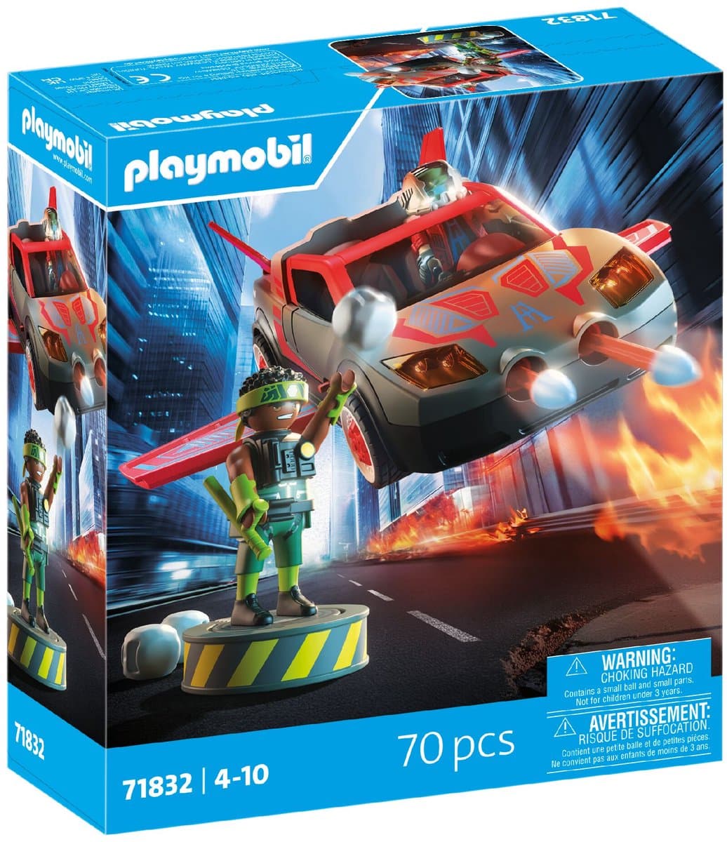 PLAYMOBIL | Helden | Multifunctioneel heldenvoertuig | Speelgoed vanaf 4 jaar | Cadeau voor kinderen | Veelzijdig actievoertuig | Met schietfunctie & speelfiguur | 71832 - Afbeelding 1
