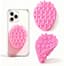 Aardbei siliconen zuignap telefoonhouder mount, siliconen accessoire voor iPhone en Android, handsfree spiegel douche schattige telefoonhouder, -video's en selfies (roze)