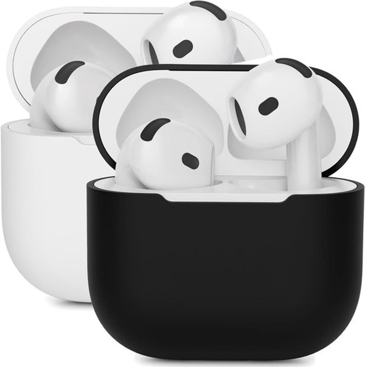 2 Stuks Siliconen Hoes voor AirPods 4e Generatie (Lichtgewicht & Schokbestendig) - Afbeelding 1