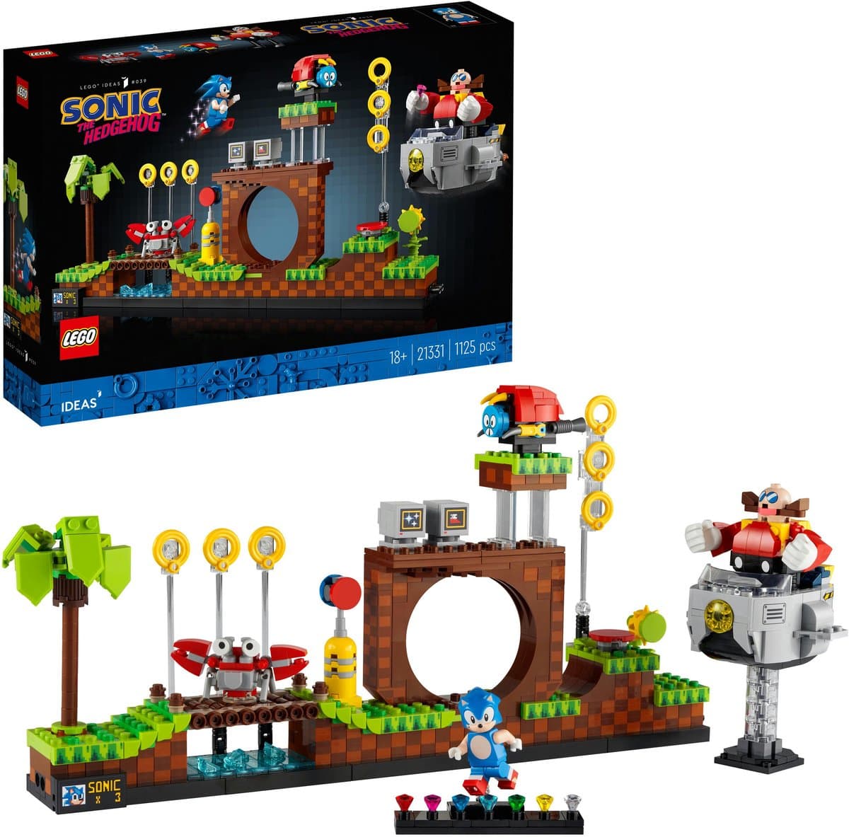 LEGO LEGO Ideas Sonic the Hedgehog – Green Hill Zone Bouwpakket voor Volwassenen 21331 - Afbeelding 1