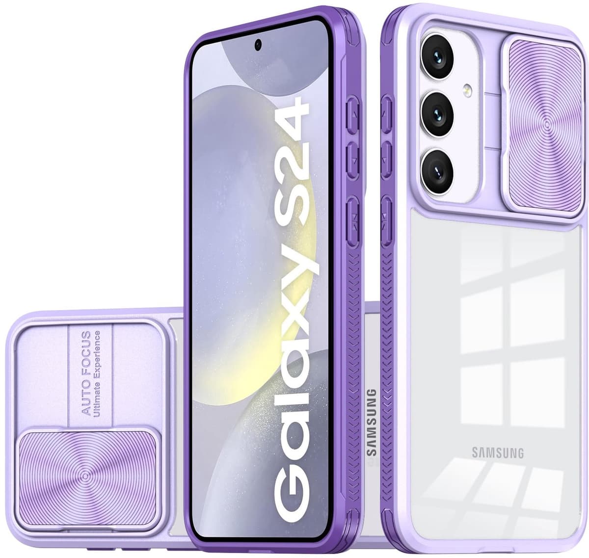 Samsung Galaxy S24 Hoesje - Shockproof en Anti-Slip - Paars - Afbeelding 1