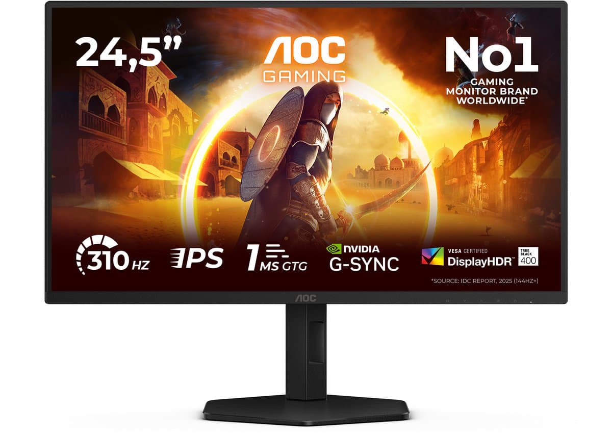 AOC G4 25G4SXU - Full HD Gaming Monitor - 25 inch - 310Hz - Afbeelding 1