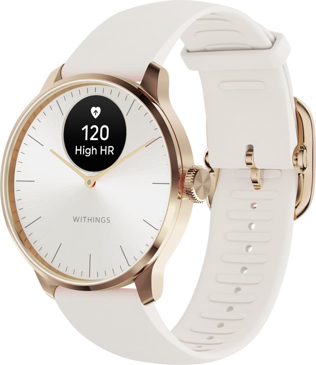 Withings ScanWatch Light - 37mm Hybride Smartwatch – Hartslagmeter, Slaaptracker, Menstruatiecyclus Tracking, Activiteitstracker, 35 Dagen Batterij, Gorilla Glass, 5 ATM Waterdicht - Afbeelding 1