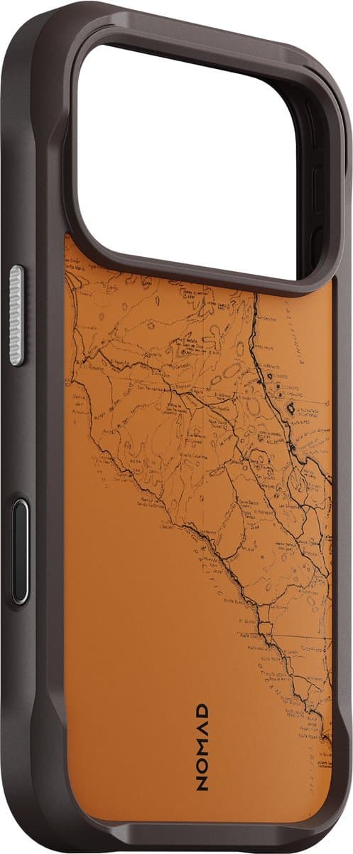 Nomad Rugged Hoesje – Geschikt voor iPhone 18 Pro – Gemaakt van Polycarbonaat met TPU bumper – Geschikt voor ieder avontuur – MagSafe compatible – Beige - Bruin - Afbeelding 1