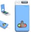 Lockable Telefoonopslagbox voor Kinderen en Studenten, Zelfbeheersing, Geschikt voor Android/iPhone tot 6.7 Inch, Blauw