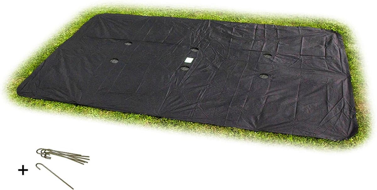 EXIT Groundlevel Trampoline Afdekhoes 275x458cm - Trampoline Beschermhoes - Weerbestendig - Rechthoekig - Afdekzeil - Afbeelding 1