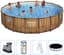 Bestway - Power Steel Swim Vista - Houtprint - Opzetzwembad - Ø 549 x 122 cm - Inclusief Filterpomp & Accessoires