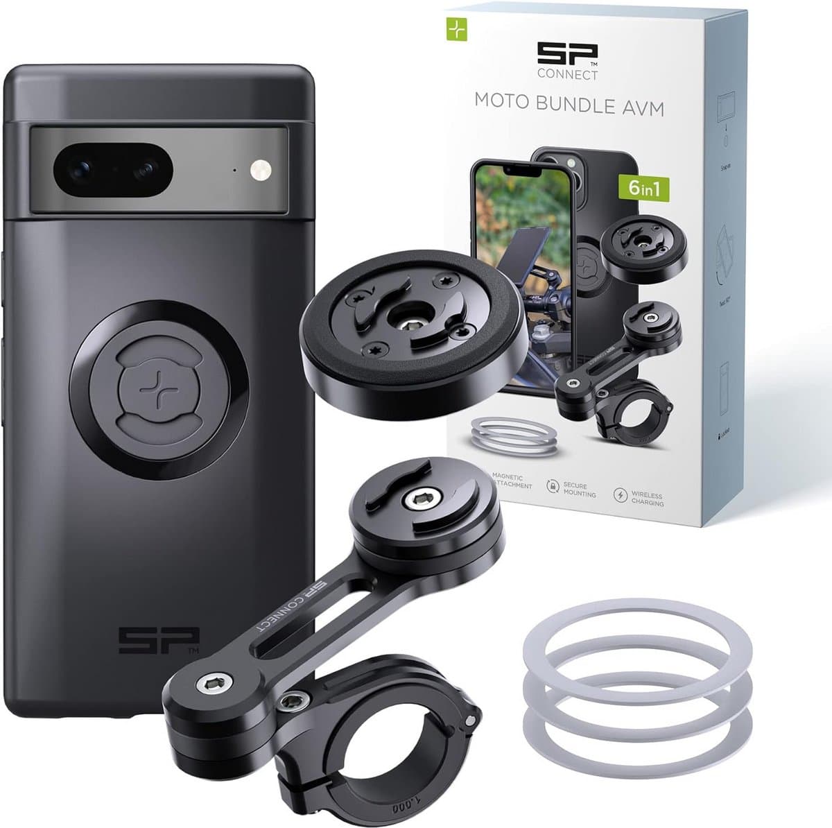 SP Connect Moto Bundle with Anti-Vibration Module | SPC+ | Compatible with Google Pixel 7 | Mobile Phone Motorcycle Holder | Motorcycle Accessories | Motorcycle Mobile Phone Holder - Afbeelding 1