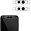 Camera Voorzijde, Transparant Materiaal Bescherming Privacy van Mobiele Telefooncamera Gezichtsherkenning Aan/Uit Compatibel met iPhone 17/16/15/14 Pro Max/Pro (Zwart)