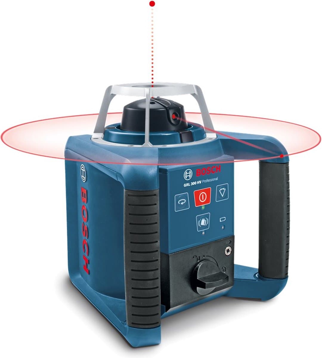 Bosch GRL 300 HV rotatie laser + afstandsbediening (RC 1) + houder (WM 4) + laser ontvanger (LR 1) set in koffer - Afbeelding 1