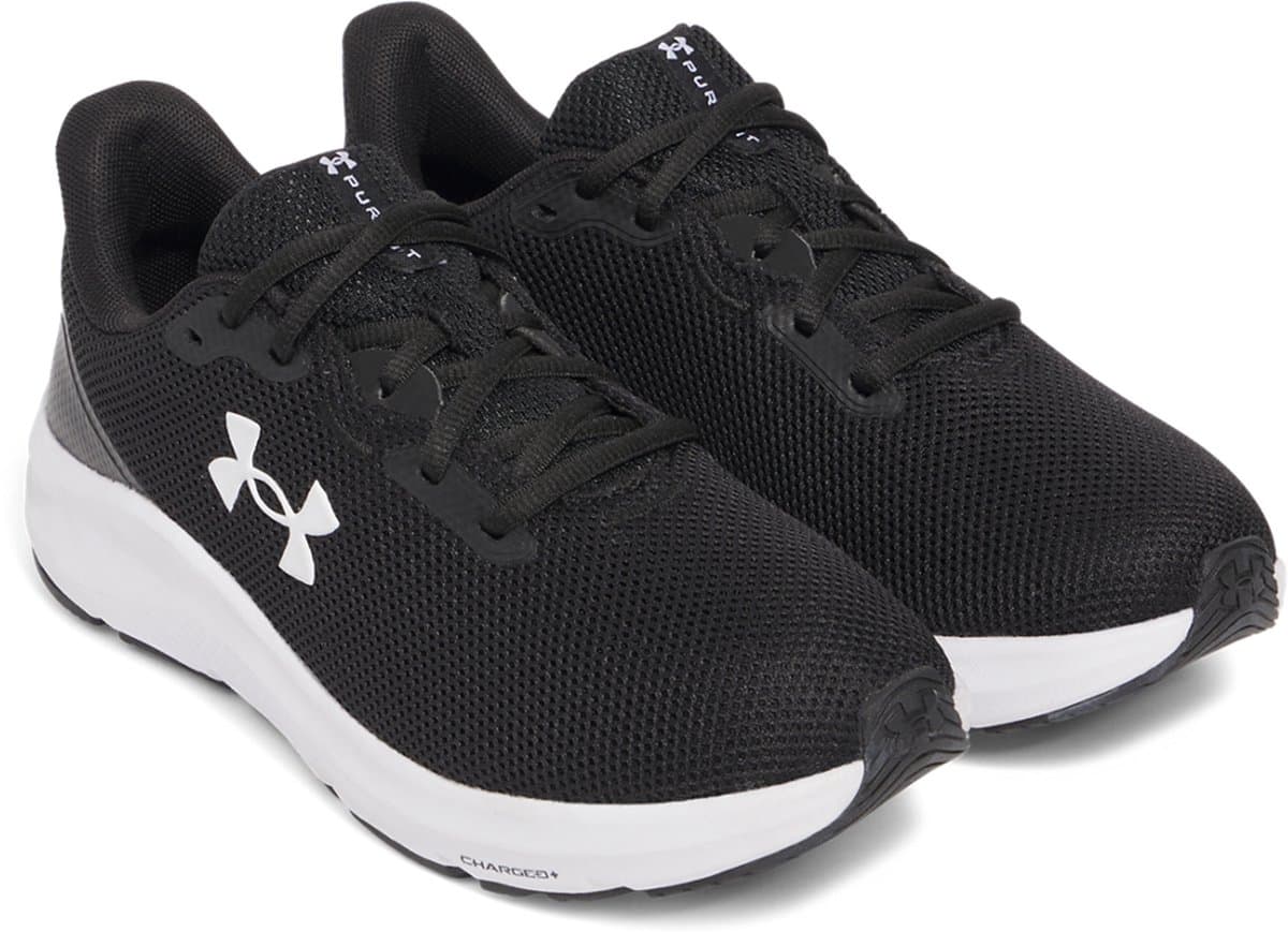 Under Armour UA W Charged Pursuit 4 Dames Sportschoenen - Zwart - Wit - Afbeelding 1