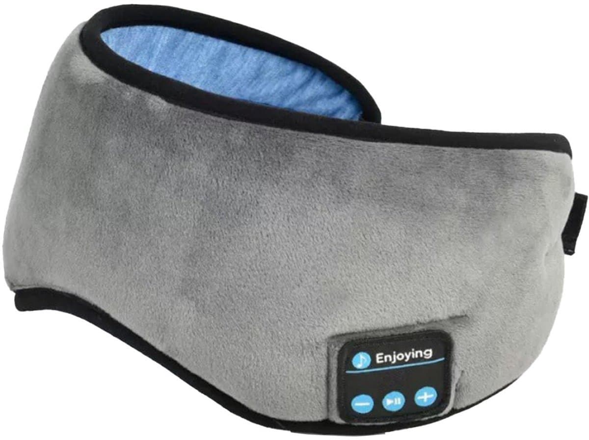 Slaapmasker Bluetooth - Slaap Koptelefoon - Sleepphones - Draadloos - Lichtschild - Grijs - Afbeelding 1