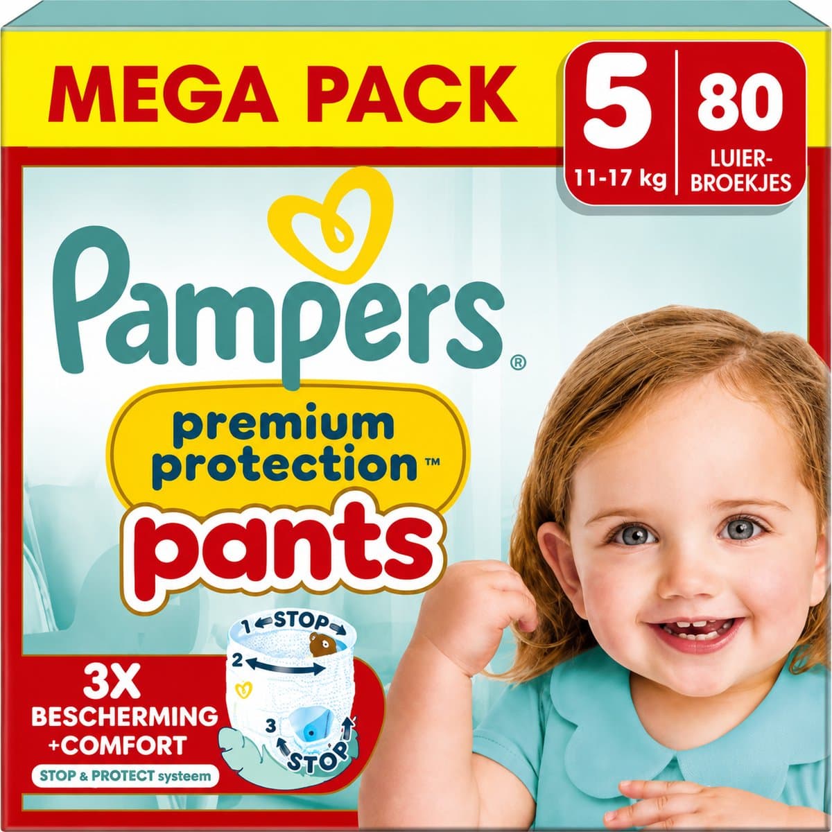 Pampers Premium Protection Pants Maat 5 Voordeelbox - 80 Luierbroekjes (2 x 40) - 11-17 kg - Afbeelding 1