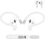Geheugen Oorhaken met Anti-Verlieskoord voor AirPods Pro, AirPods 3 en 4 - Witte Anti-Slip Sport Accessoires