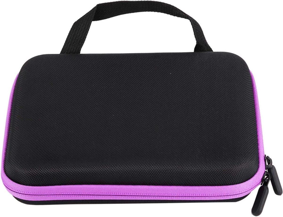 Opbergtas voor etherische olie met 63 vakken - Draagbare opbergtas voor aromatherapie - Organizer koffer voor etherische olie - Lila en modern design - Afbeelding 1