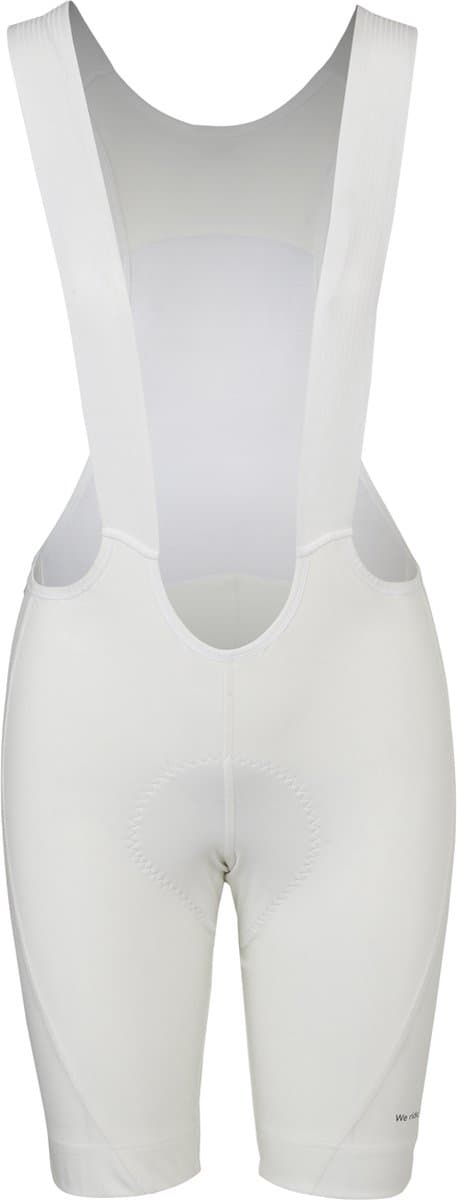 agu SIX6 Bibshort Dames - Fietsbroek met Zeem - Ongeverfd - Duurzame Fietskleding - Wit - Gerecycled Polyester - Platte Naden - Siliconen Gripper - Afbeelding 1