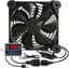 120 mm met digitale temperatuurregelaar, stille computerkoelventilator, dual kogellagers, behuizingsventilator, 3 instelbare ventilatoren voor CPU, laptop, PS5, router