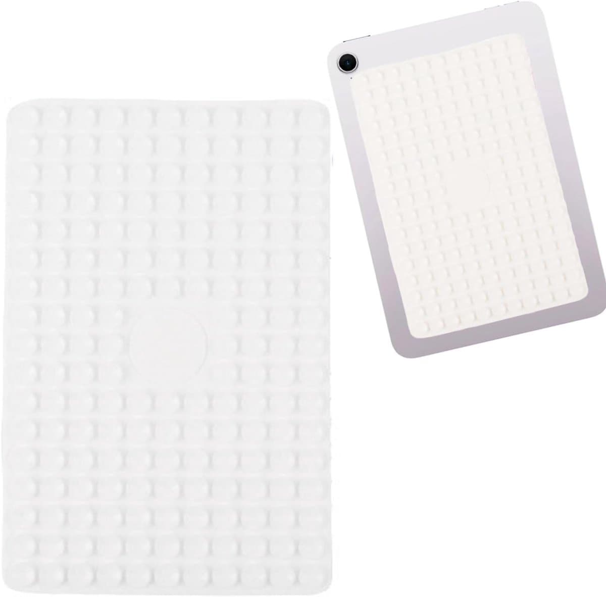 Tabletstandaard met zuignap, handsfree fidget speelgoed spiegel douche telefoonhouder, video's en selfies.voor iPad formaat 5.4"*8.3" (wit) - Afbeelding 1