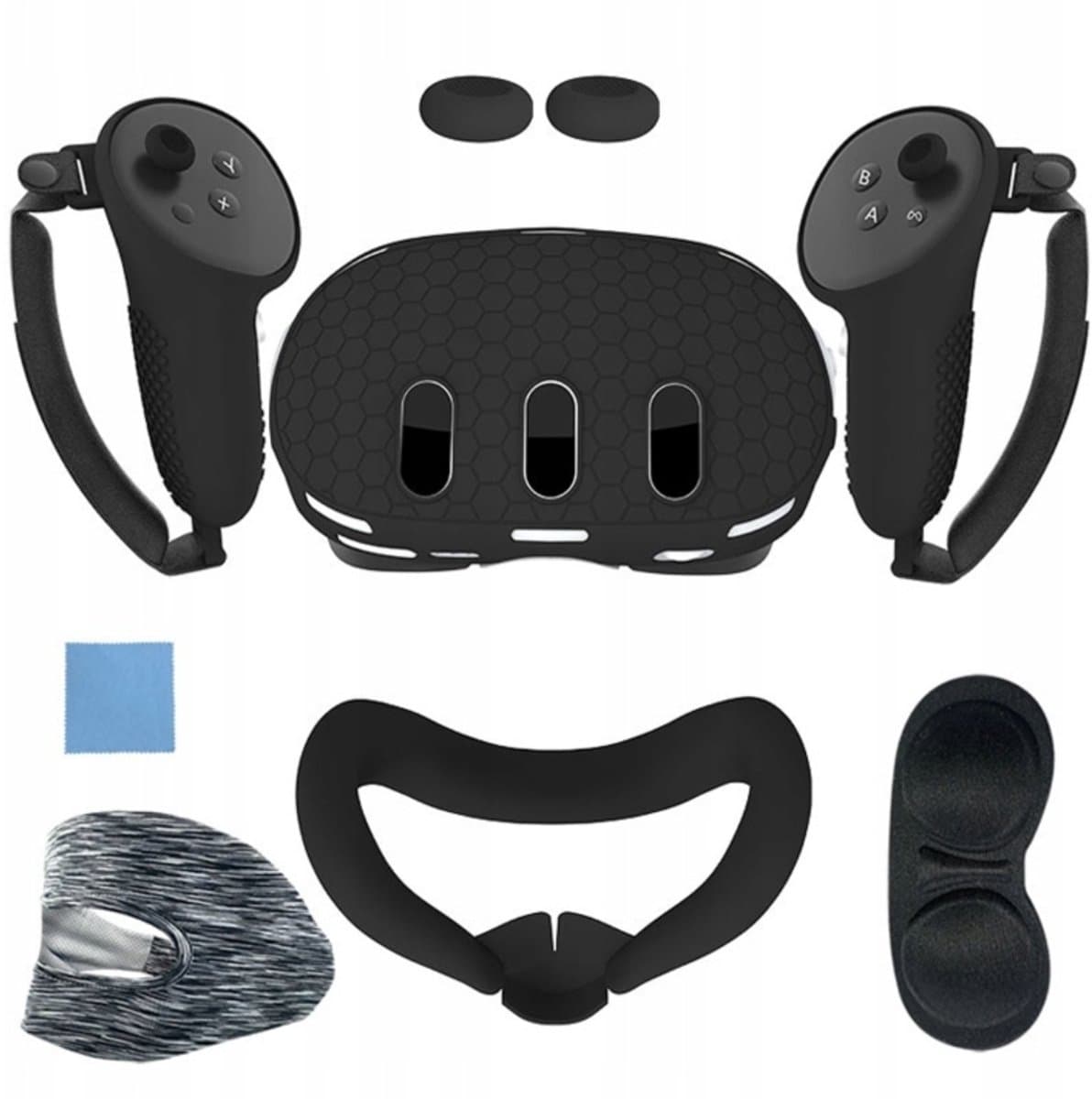 EtuiTab Zestaw 7 w 1 - Beschermset - Meta Quest 3 - Volledige Bescherming - Comfortverbetering