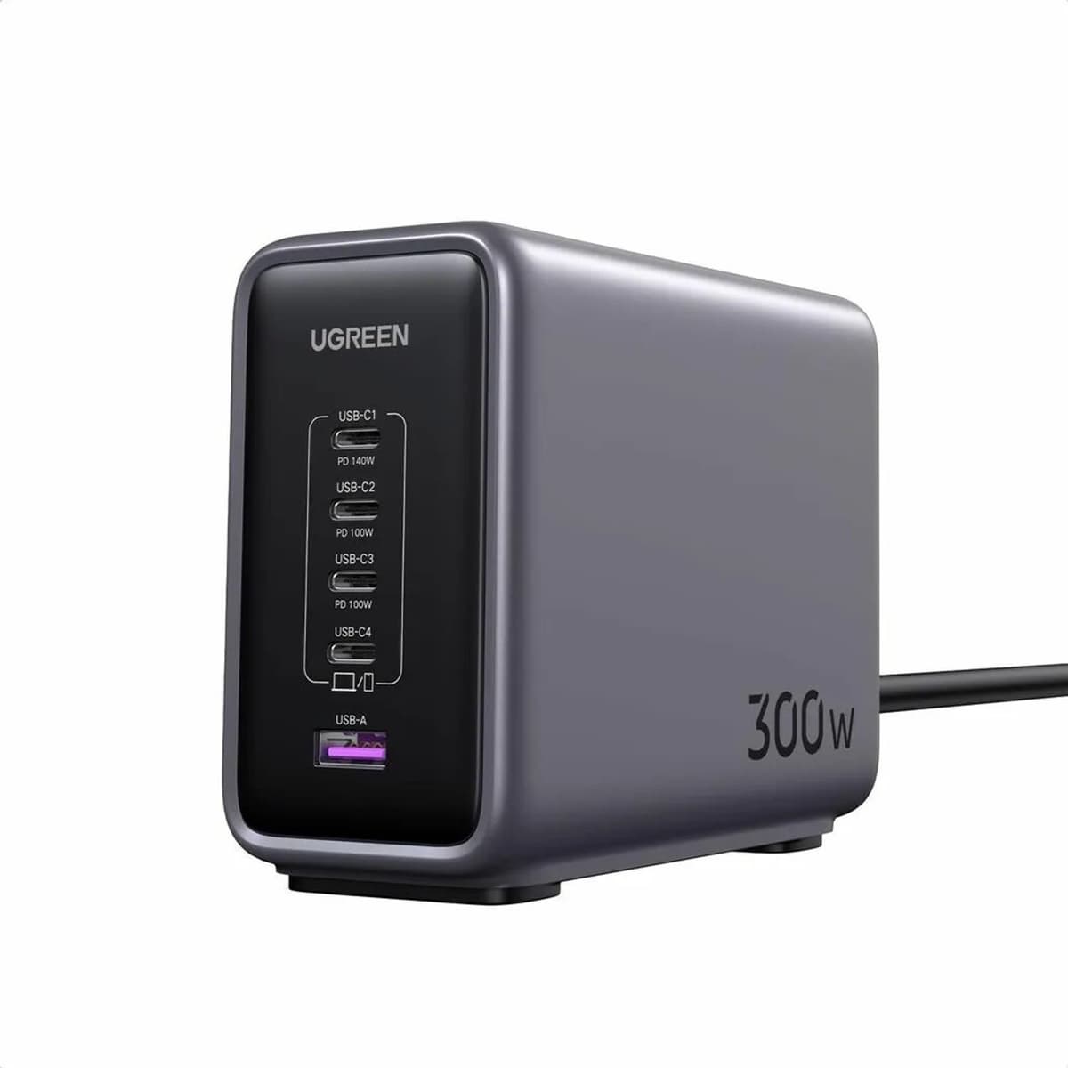 UGREEN USB C Charger, Nexode 300W Oplader PD 3.1 GaN Lader 5 poorten PPS compatibel met MacBook Pro 2021 16", MacBook Air, Surface Book, iPhone 15 Pro Max