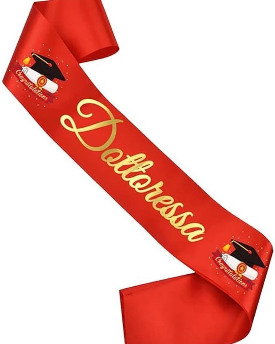 rode afsluitband, ideaal voor ceremonie, collegefeest en cadeau, elegant accessoire om je succes te vieren