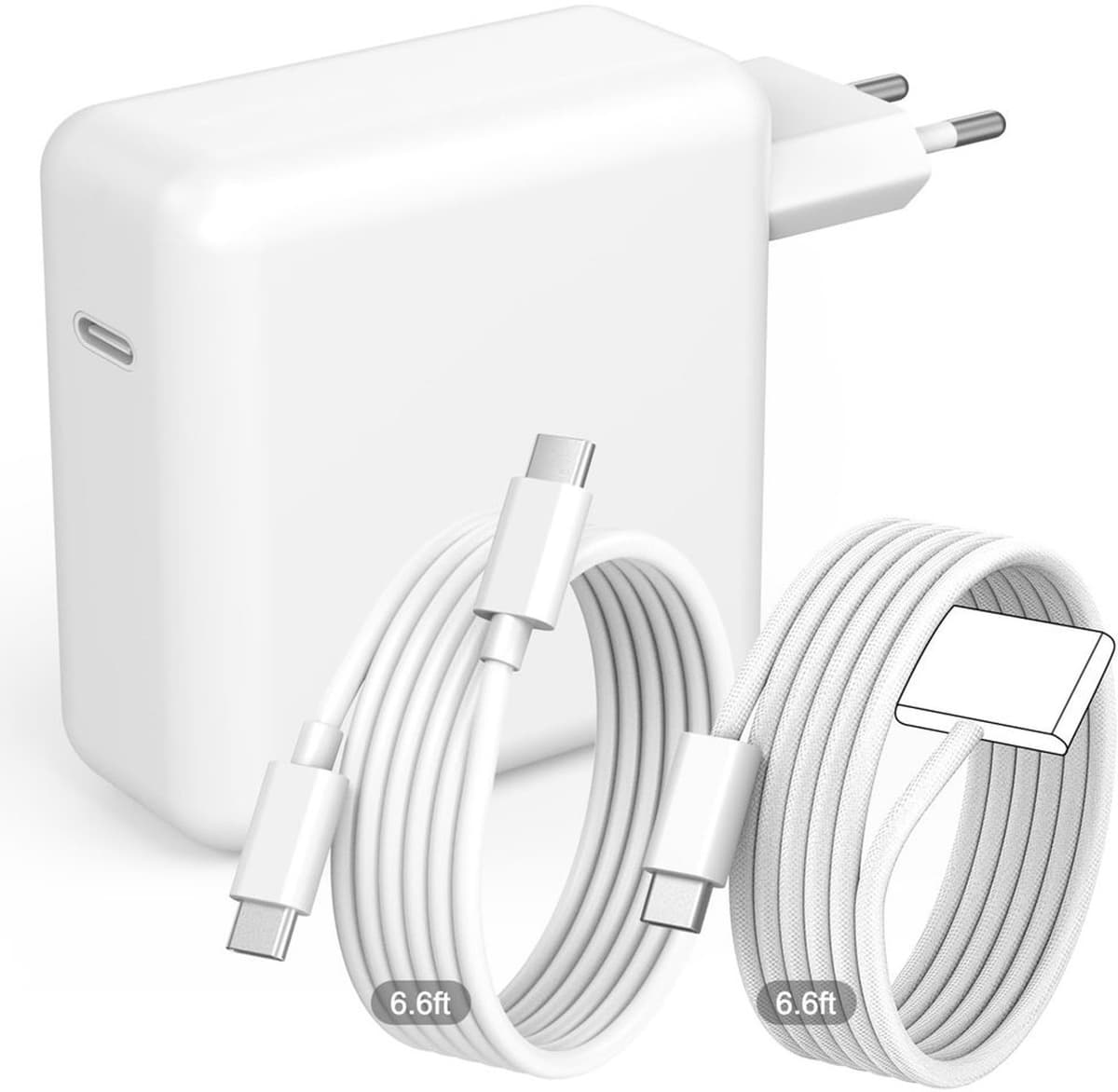 100W USB C MacBook Oplaadkabel met Magnetische Verbinding - Afbeelding 1
