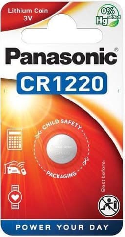 Panasonic CR1220 Lithium 3V Lithium Batterij Knoopcel 1...