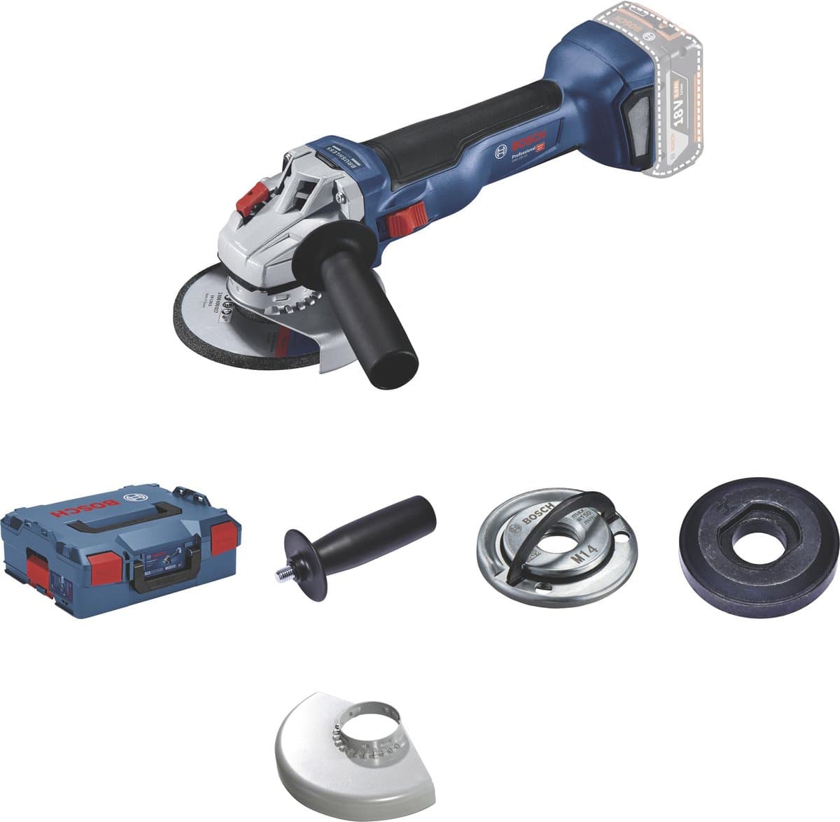Bosch Professional GWS 18V-10 - Haakse slijper - 18V - 125 mm - incl. koffer - Zonder accu - Afbeelding 1