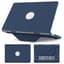 Compatibel voor MacBook Air 13 inch hoesje M5 M4 M3 M2 2026-2022 A3449 A3240 A2681 A3113, opvouwbare standaard, plastic harde schaal geweven stof voor lucht 13,6（blauw）