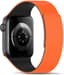 Allecto - Armband - Vervangende band - Geschikt voor Apple Watch - Silicone - Zwart Oranje - Voor sport en dagelijks gebruik - Diverse series