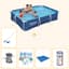 Bestway Rechthoekig Steel Pro Zwembad - 300 x 201 x 66 cm - Blauw - Inclusief Pomp - Onderhoudspakket - Grondzeil - Filter - Stofzuiger - 6-delig