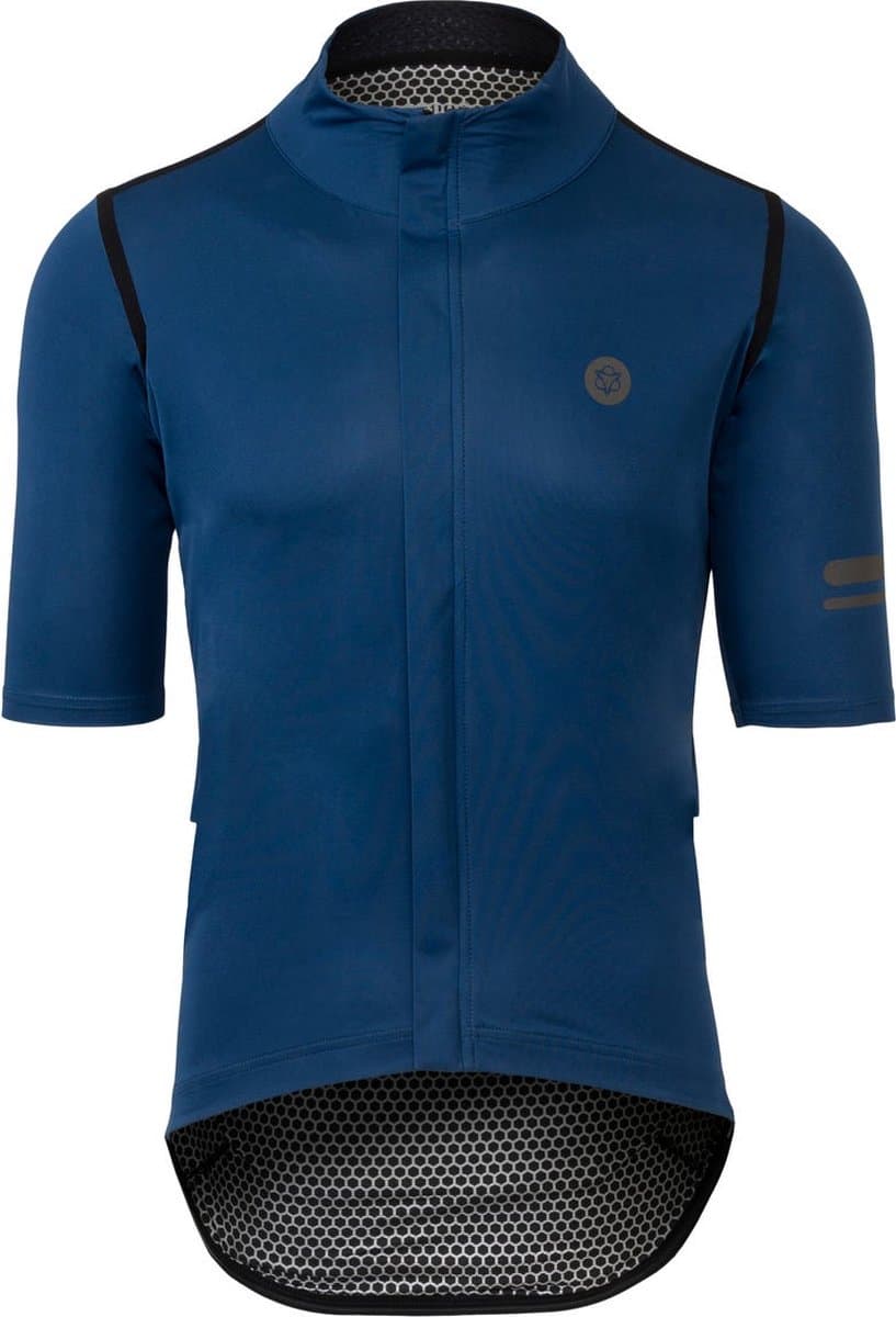 AGU Rain Jersey Performance - Fietsshirt - Wielrenshirt - Heren - Waterdicht - DWR Coating - Getapete naden - Blauw - M - Afbeelding 1