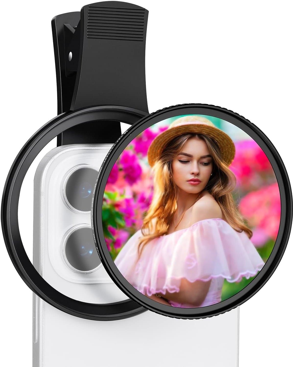 67mm Zwart Diffusiefilter 1/4 voor Telefoon - Clip-on Effectfilter voor iPhone, Optisch Glas met Nano Coating en Zachte Beeldkwaliteit - Afbeelding 1