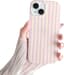 voor iPhone 14 Hoesje Schattig Gestreept Telefoonhoesje Zacht TPU Slank Schokbestendig Telefoonhoesje voor Vrouwen Meisjes Mooi en Stijlvol, Roze en Geel