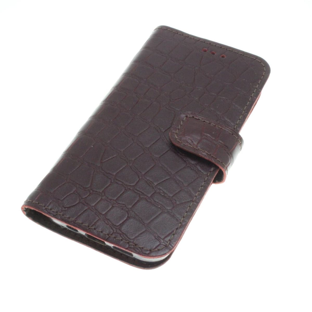 Samsung Galaxy S26 Ultra bordeauxrood krokodillenprint kalfsleer hoesje Nr-79 - Afbeelding 1