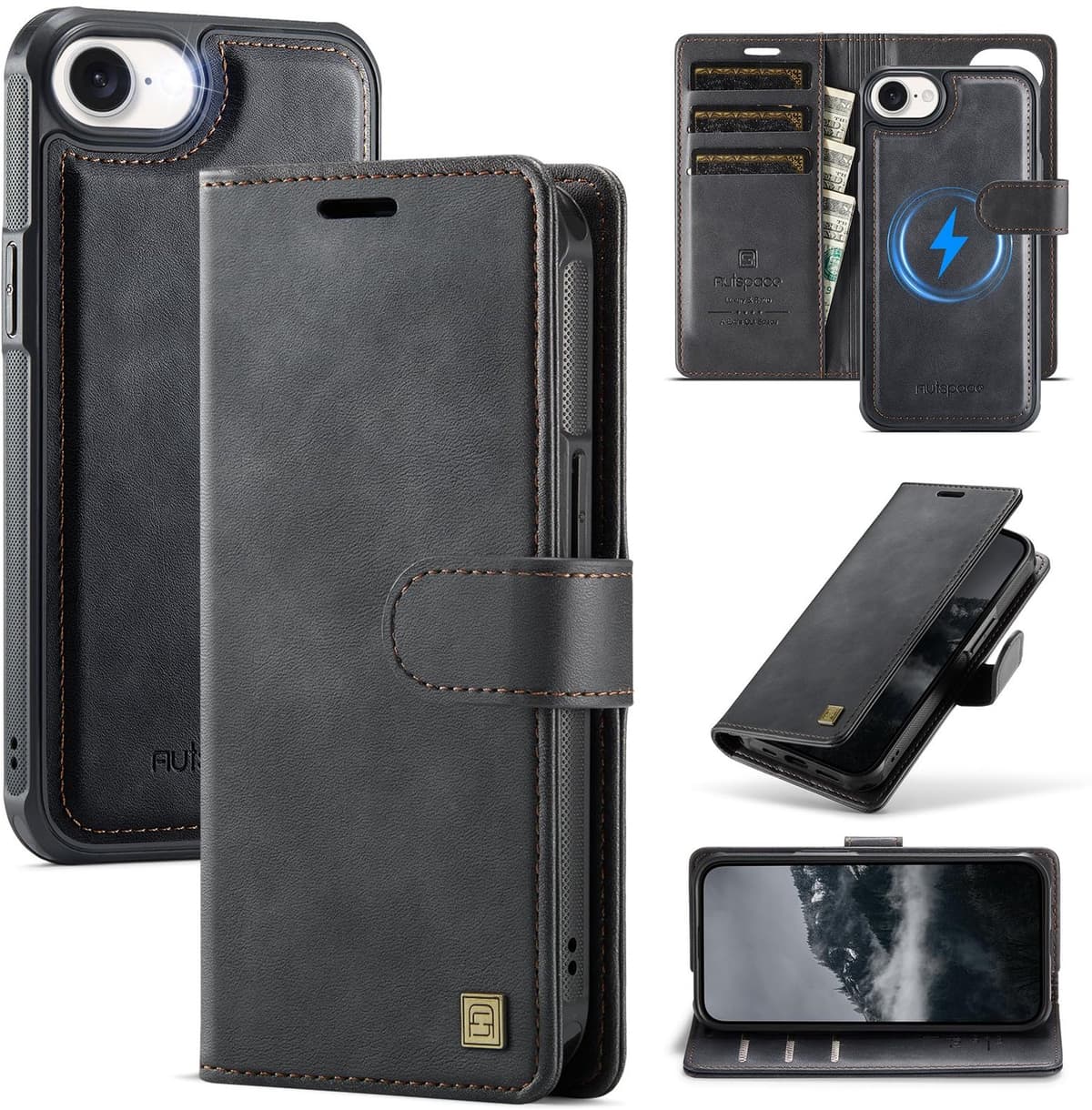 2-in-1 Detachable Magnetic Flip Case voor iPhone 17e/16e - Afbeelding 1