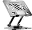 Laptopstandaard, in hoogte verstelbaar, met koelpad en dubbele stangen: ergonomische, opvouwbare notebookstandaard voor bureau (10-16 inch), compatibel met MacBook Air/Pro, Dell, HP