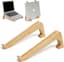 Laptop standaard - Bamboe houten laptopstandaard met grippads - 10-17 inch laptops - Verticale Macbook Pro-standaard - Studenten gamers professionals