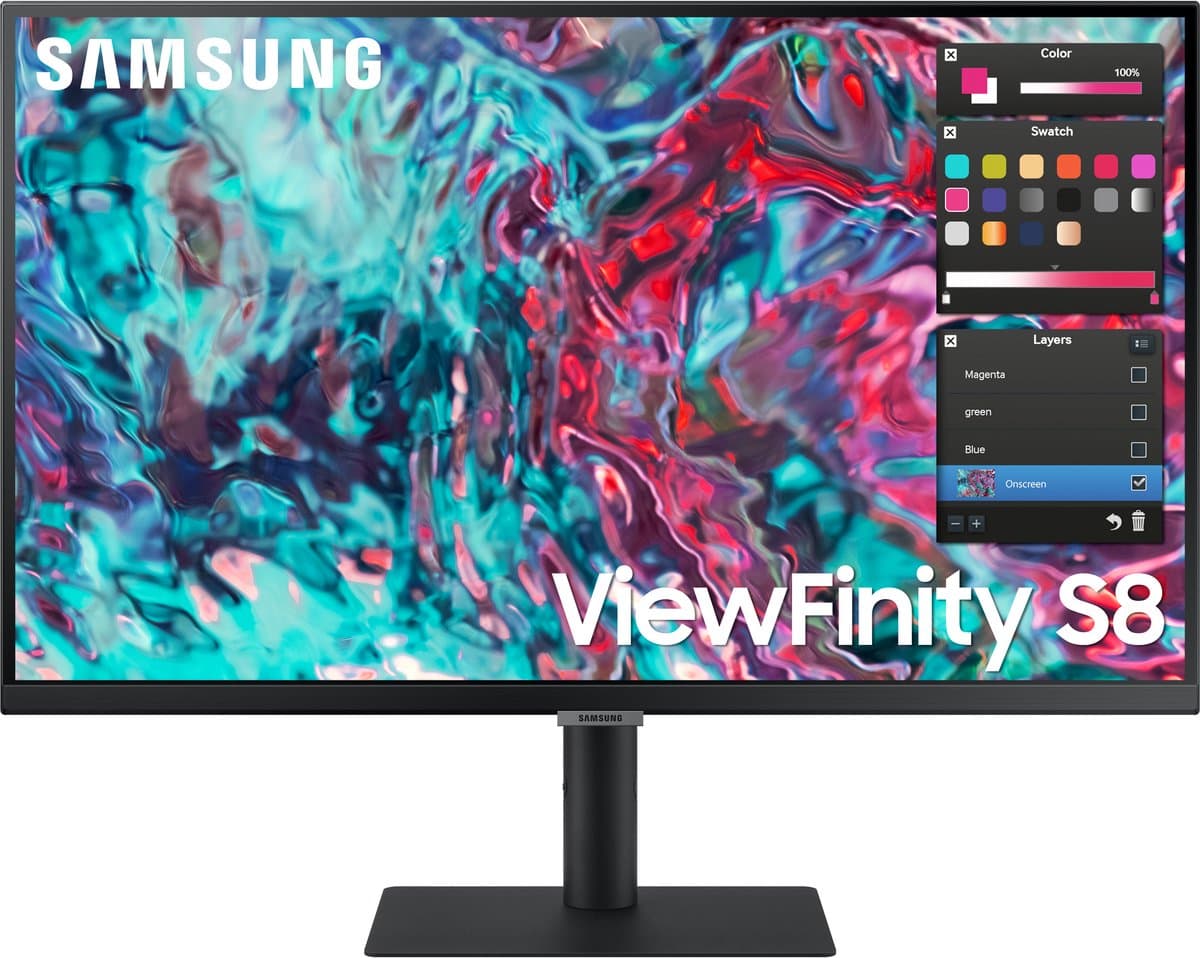 Samsung ViewFinity S80TB - LS27B800TGUXEN - 4K Thunderbolt Monitor - RJ45 - USB-Hub - Ergonomisch - 27 inch - Afbeelding 1
