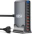 695 W 10 Ports, GaN III, USB-c Chargor with 5 x USB-C PD + 5 x USB-A QC4.0, Fast Charger for Phone 16/15/14 Pro Max, Samsung Galaxy, MacBook, Pad, Laptop