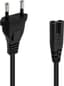 2-polige netkabel voor JBL PartyBox 110 310 710 luidspreker, universele stroomkabel voor tv, PS3, PS4, PS5, Xbox One S/X, AC Power Cord, Eurostekker Power Cable compatibel als JBL PartyBox oplaadkabel