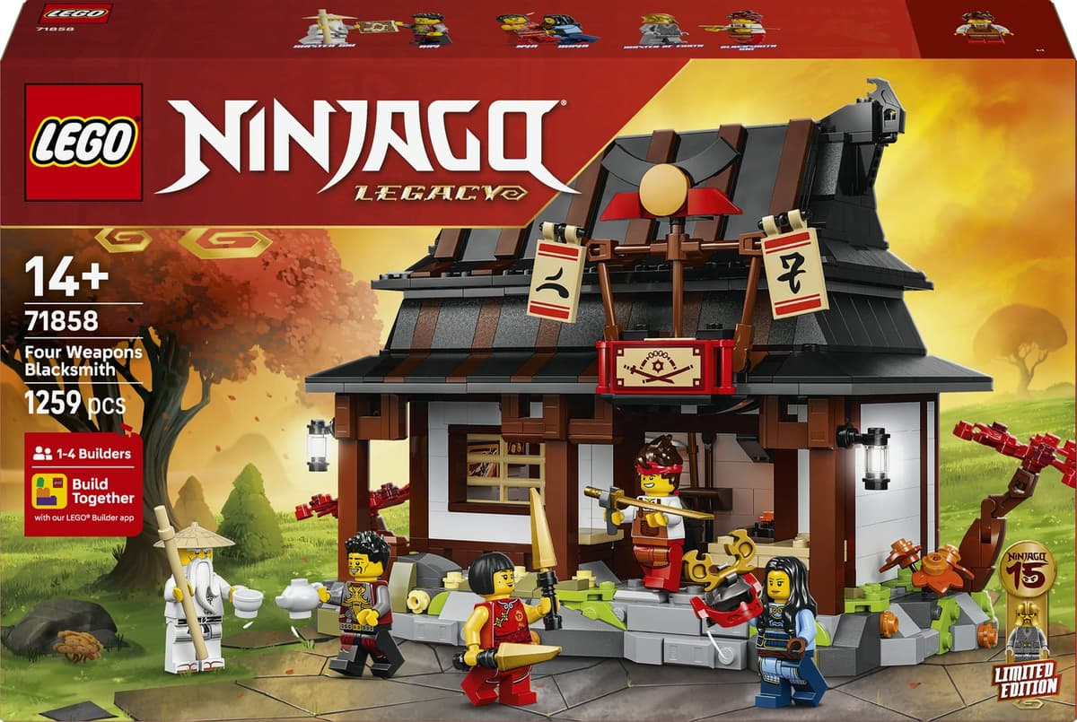 LEGO NINJAGO 15-jarig Jubileum: Smederij De Vier Wapens Bouwpakket voor Kinderen en Volwassenen 71858 - Afbeelding 1